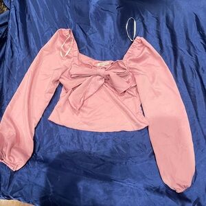 pink blouse long sleeve